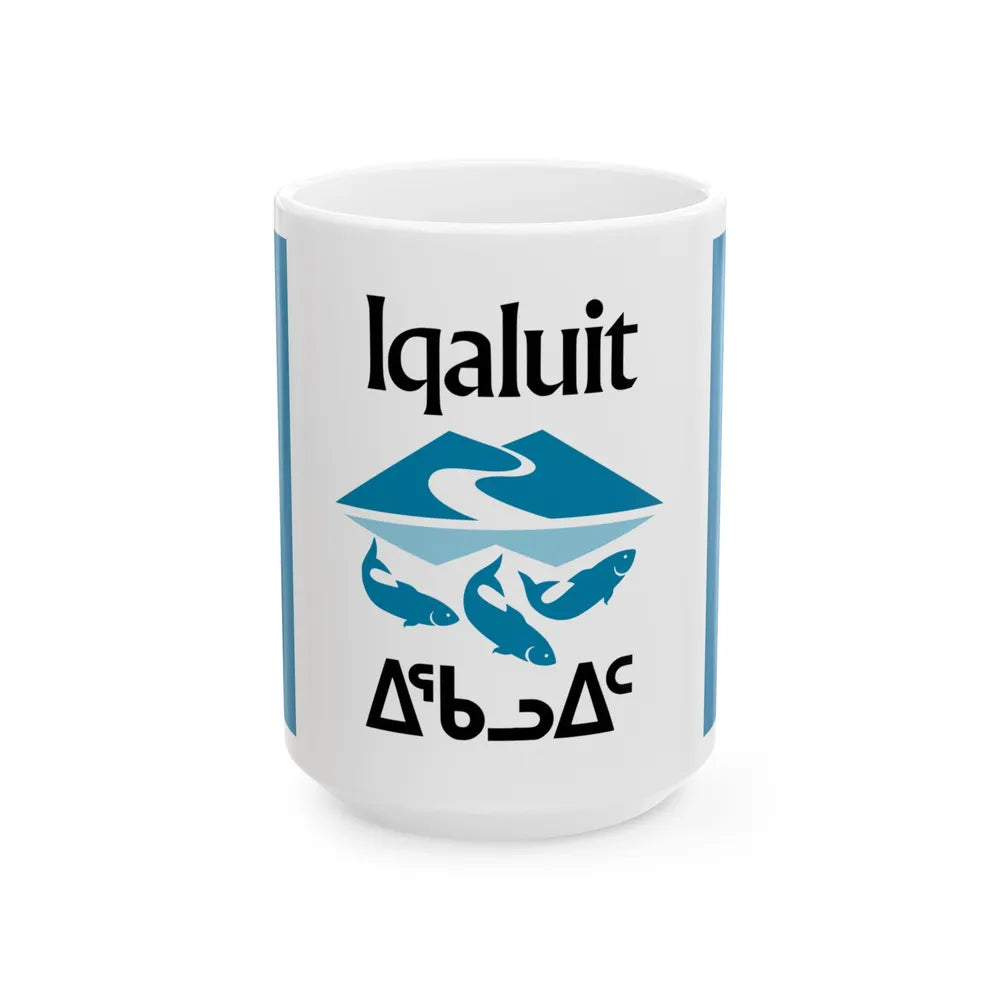 Flag of Iqaluit Nunavut Canada - White Coffee Mug-15oz-Go Mug Yourself