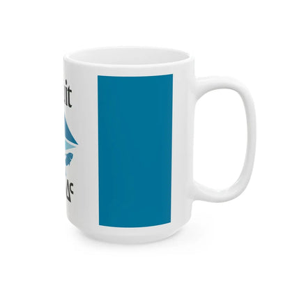 Flag of Iqaluit Nunavut Canada - White Coffee Mug-Go Mug Yourself