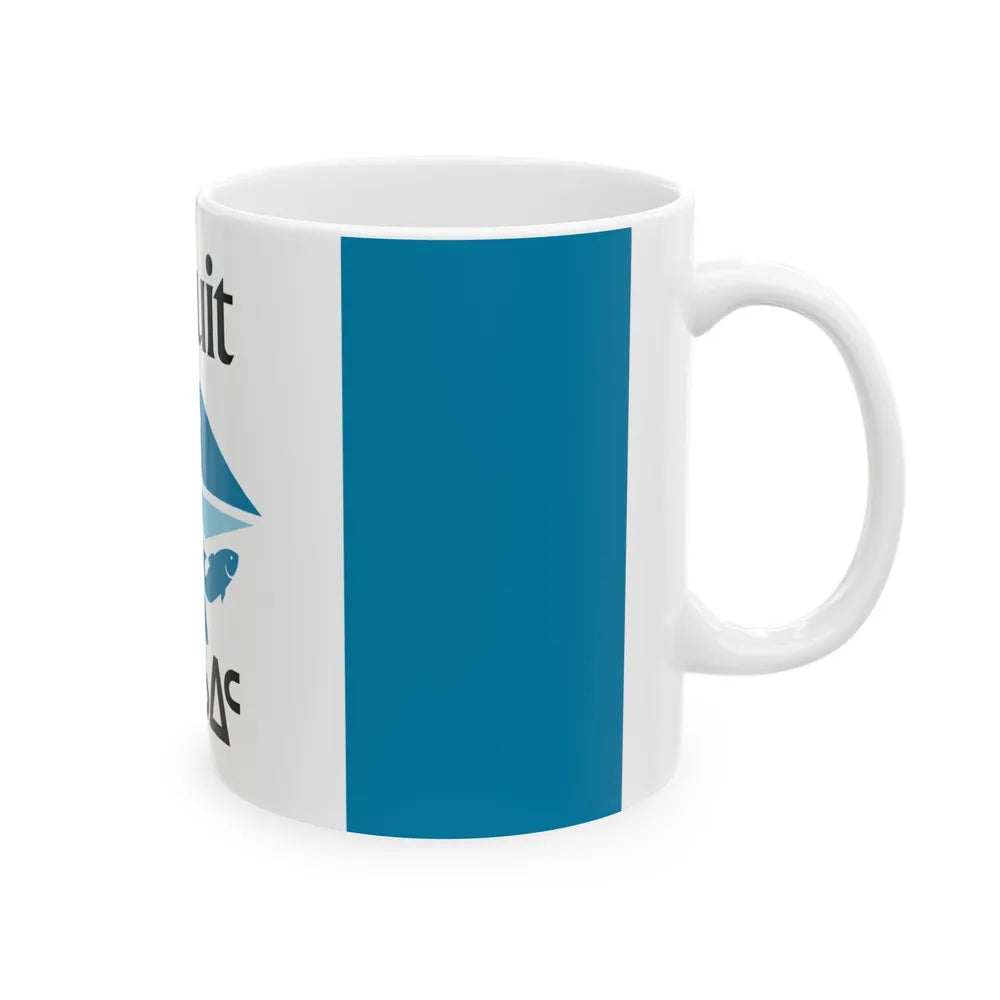 Flag of Iqaluit Nunavut Canada - White Coffee Mug-Go Mug Yourself