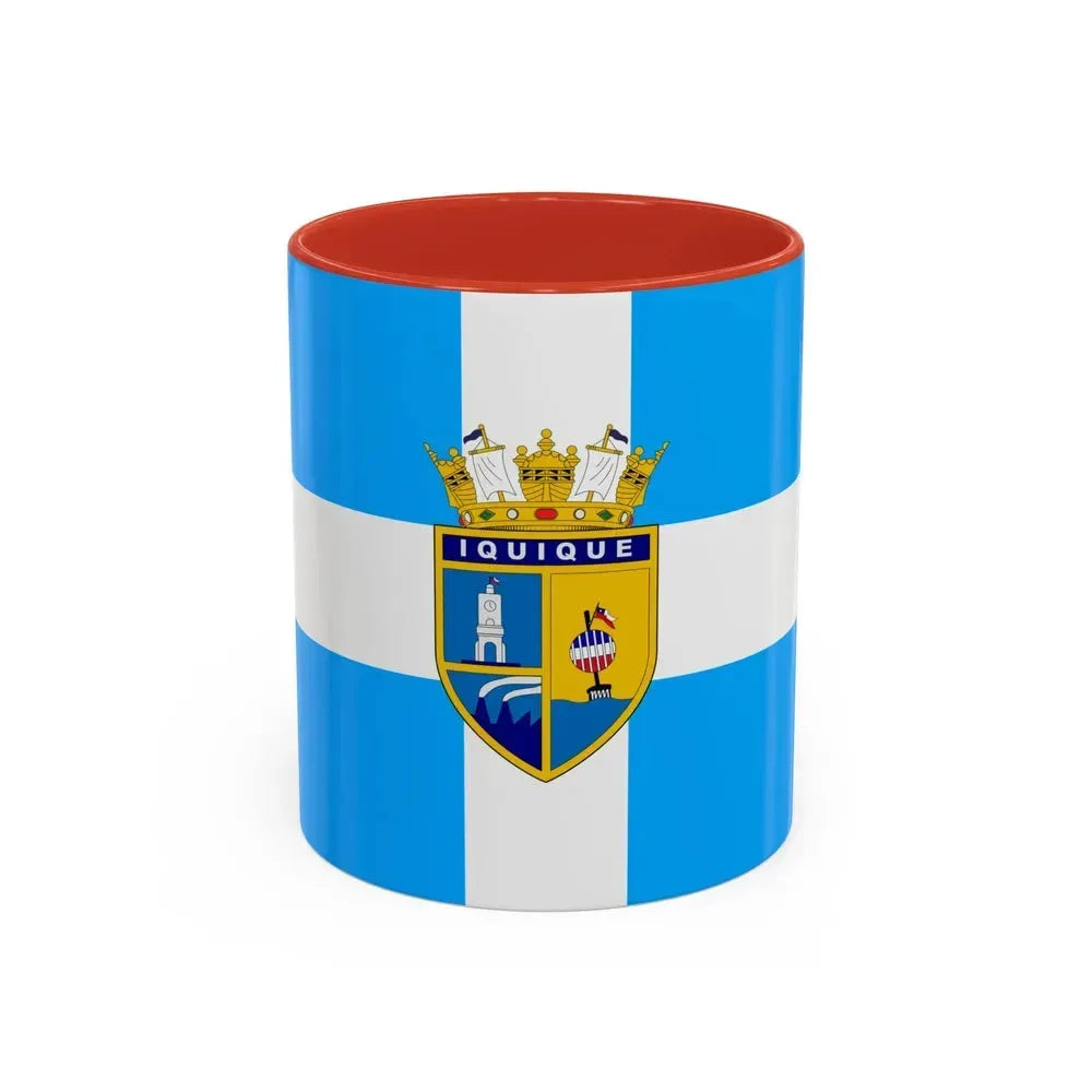 Flag of Iquique Chile - Accent Coffee Mug 11oz Red - Go Mug Yourself