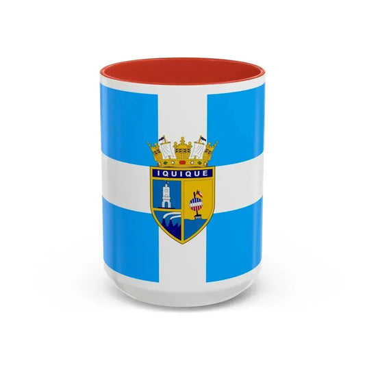 Flag of Iquique Chile - Accent Coffee Mug 15oz Red - Go Mug Yourself