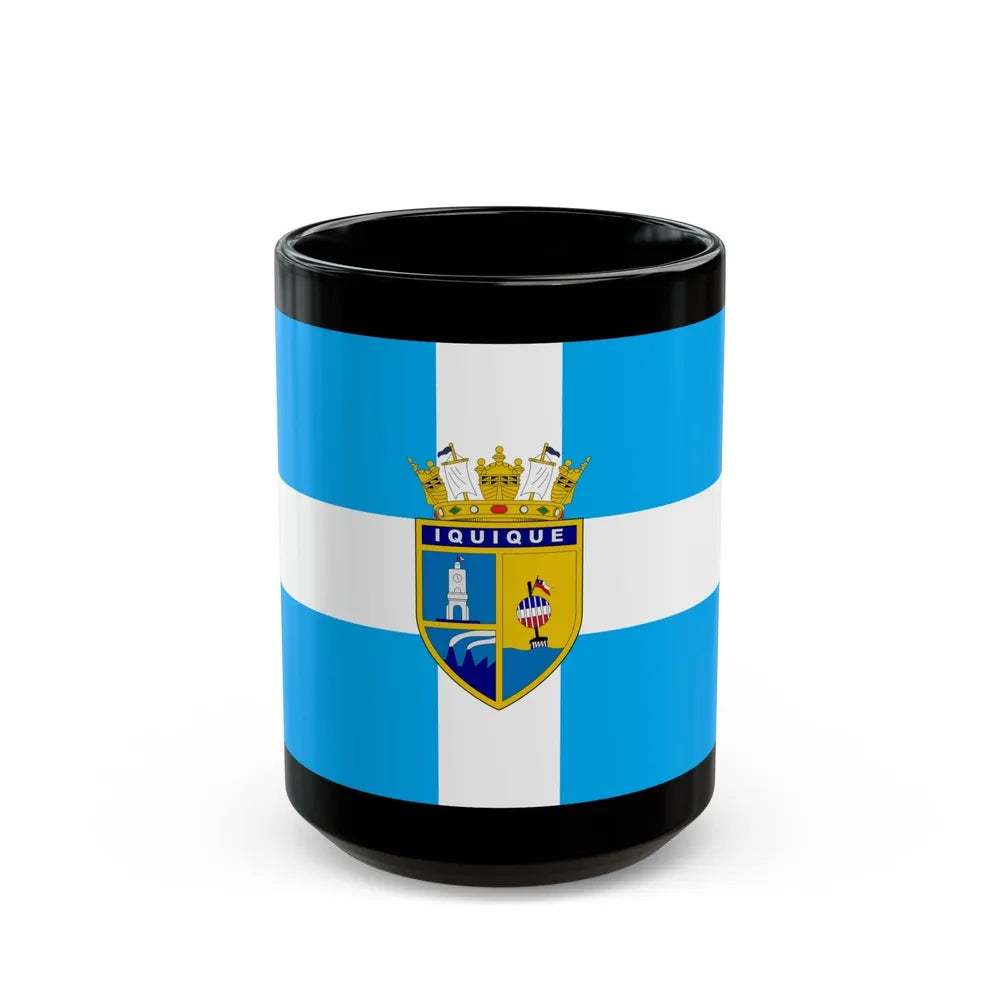 Flag of Iquique Chile - Black Coffee Mug-15oz-Go Mug Yourself