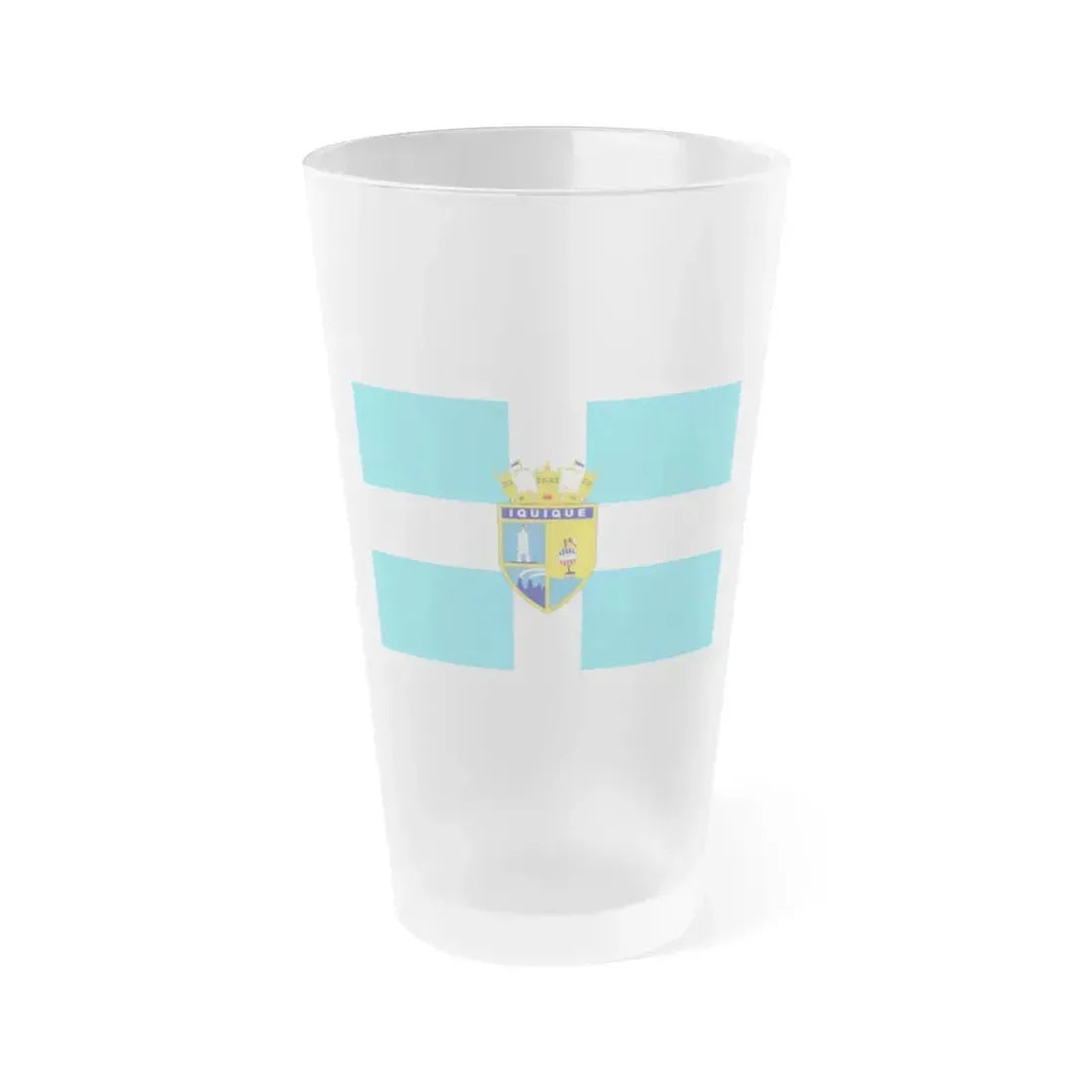 Flag of Iquique Chile - Frosted Pint Glass 16oz 16oz Frosted - Go Mug Yourself