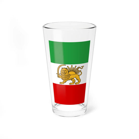 Flag of Iran 1925-1979 vertical (Iran) Pint Glass 16oz 16oz - Go Mug Yourself