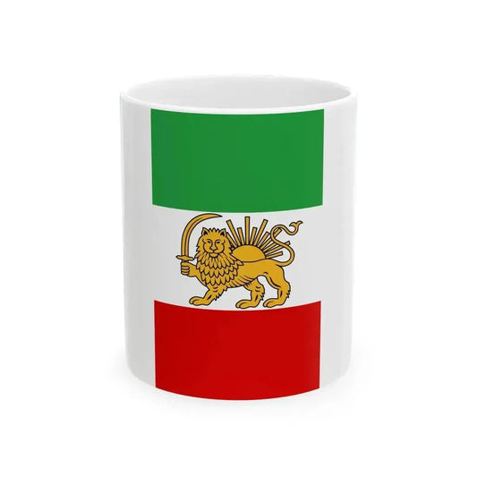 Flag of Iran 1925-1979 vertical (Iran) White Coffee Mug 11oz - Go Mug Yourself