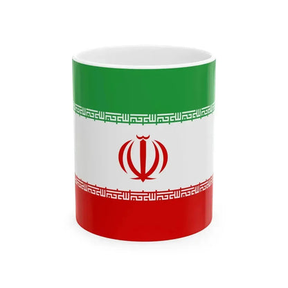 Flag of Iran 3-2 (Iran) White Coffee Mug 11oz - Go Mug Yourself