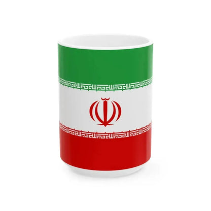 Flag of Iran 3-2 (Iran) White Coffee Mug 15oz - Go Mug Yourself