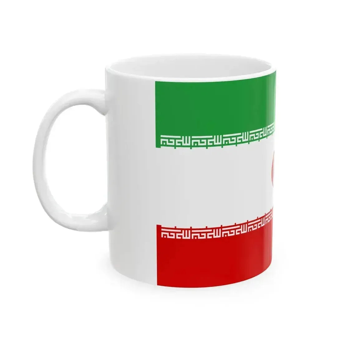 Flag of Iran 3-2 (Iran) White Coffee Mug - Go Mug Yourself