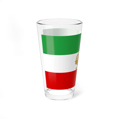 Flag of Iran before 1979 Revolution (Iran) Pint Glass 16oz - Go Mug Yourself