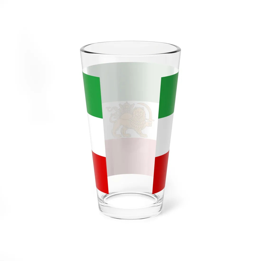 Flag of Iran before 1979 Revolution (Iran) Pint Glass 16oz - Go Mug Yourself