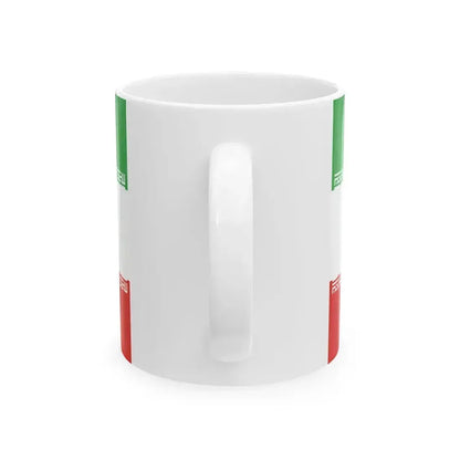 Flag of Iran civil (Iran) White Coffee Mug - Go Mug Yourself