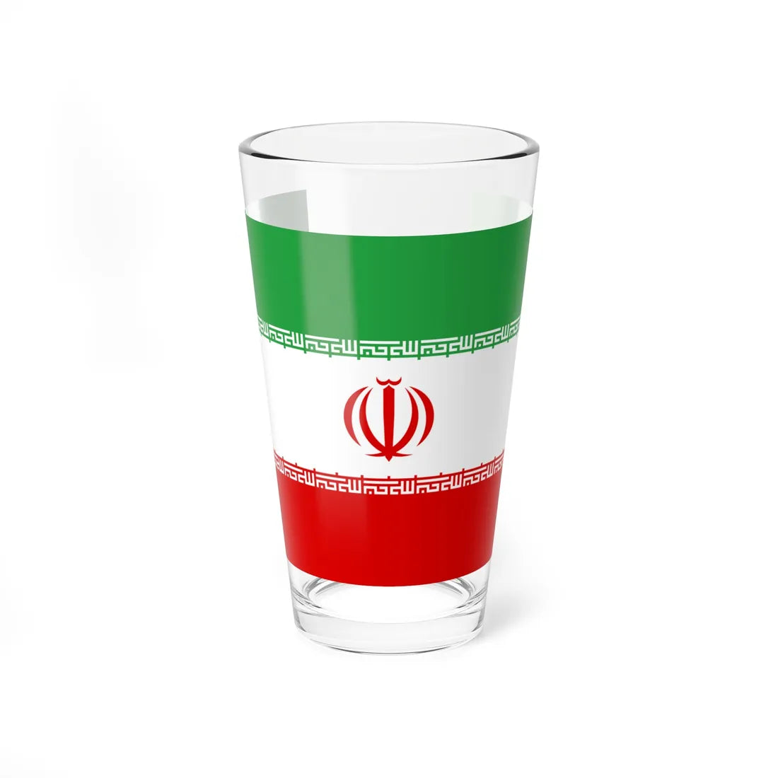 Flag of Iran (Iran) Pint Glass 16oz 16oz - Go Mug Yourself