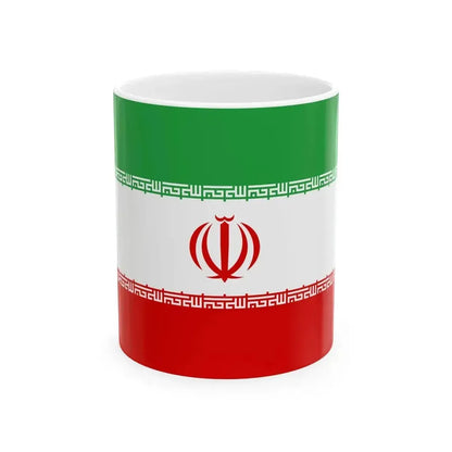 Flag of Iran (Iran) White Coffee Mug 11oz - Go Mug Yourself