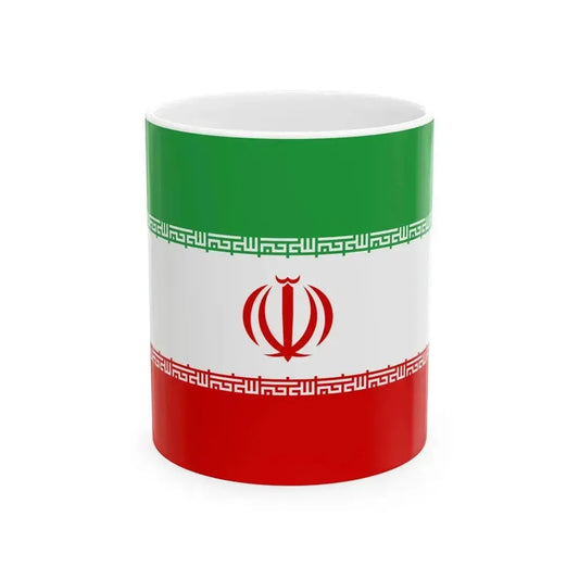 Flag of Iran (Iran) White Coffee Mug 11oz - Go Mug Yourself