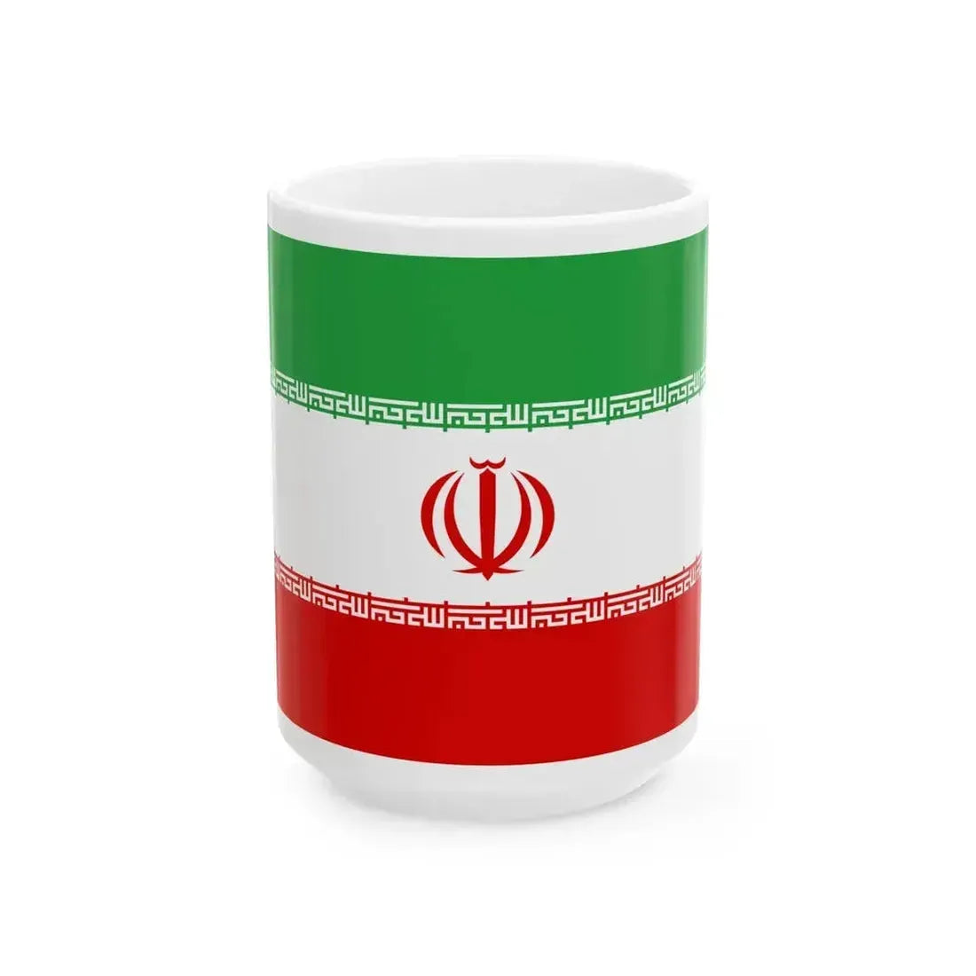 Flag of Iran (Iran) White Coffee Mug 15oz - Go Mug Yourself