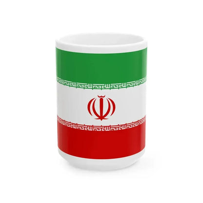 Flag of Iran (Iran) White Coffee Mug 15oz - Go Mug Yourself