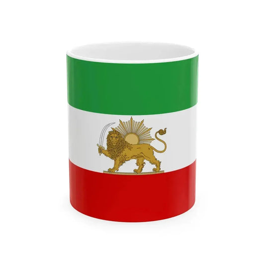 Flag of iran standard (Iran) White Coffee Mug 11oz - Go Mug Yourself