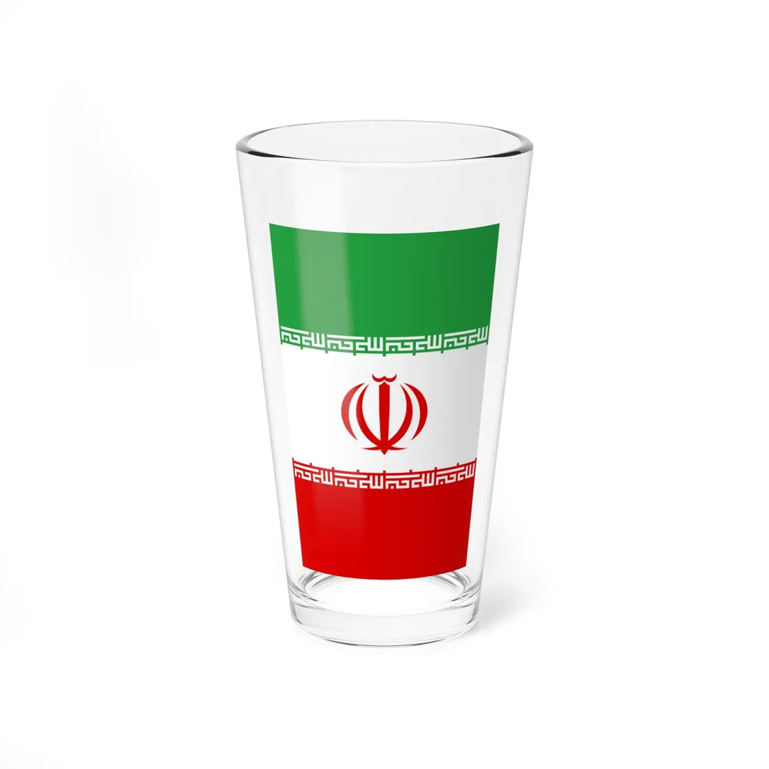 Flag of Iran vertical (Iran) Pint Glass 16oz 16oz - Go Mug Yourself