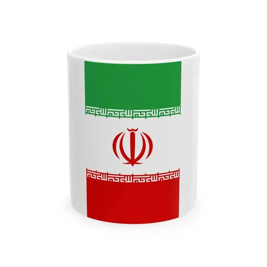 Flag of Iran vertical (Iran) White Coffee Mug 11oz - Go Mug Yourself