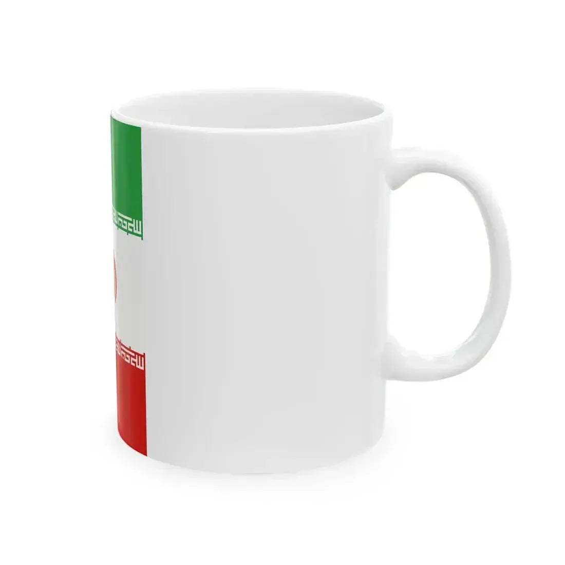 Flag of Iran vertical (Iran) White Coffee Mug - Go Mug Yourself