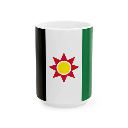 Flag of Iraq 1959-1963 3-2 (Iraq) White Coffee Mug 15oz - Go Mug Yourself