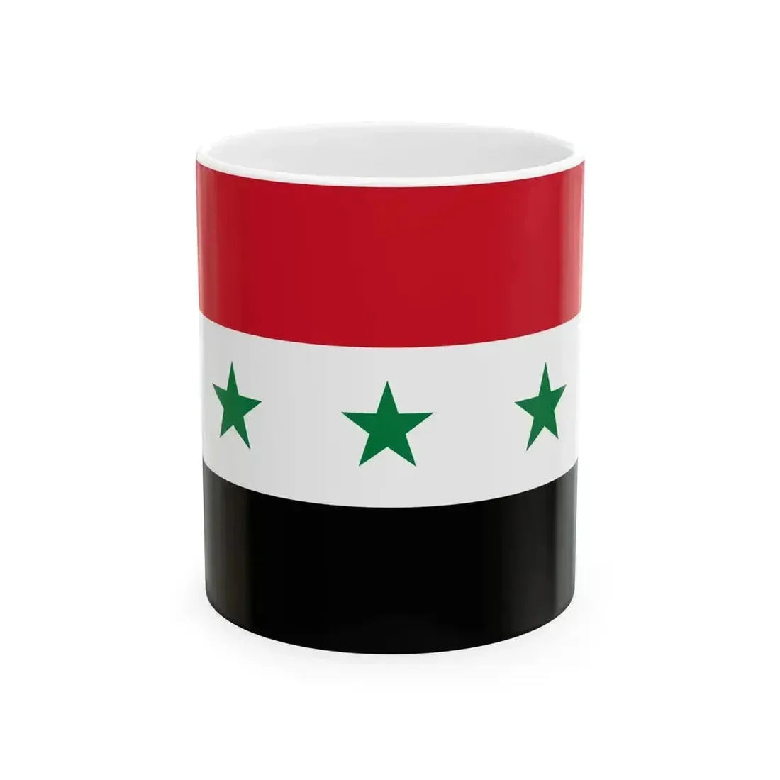 Flag of Iraq 1963-1991 (Iraq) White Coffee Mug 11oz - Go Mug Yourself