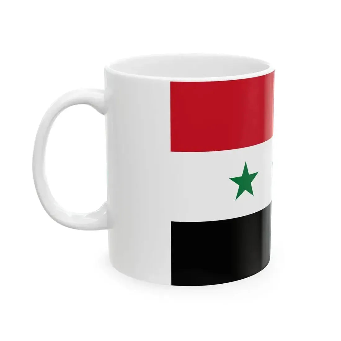 Flag of Iraq 1963-1991 (Iraq) White Coffee Mug - Go Mug Yourself