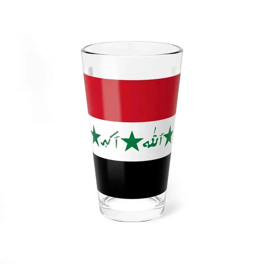 Flag of Iraq 1991-2004 (Iraq) Pint Glass 16oz 16oz - Go Mug Yourself