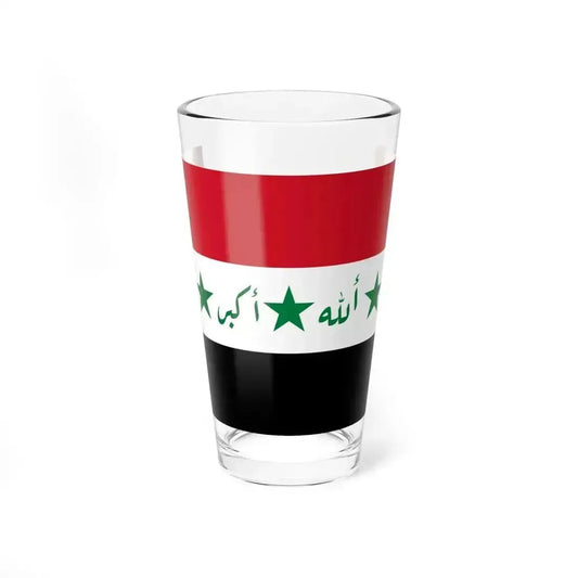Flag of Iraq 1991-2004 script variant (Iraq) Pint Glass 16oz 16oz - Go Mug Yourself