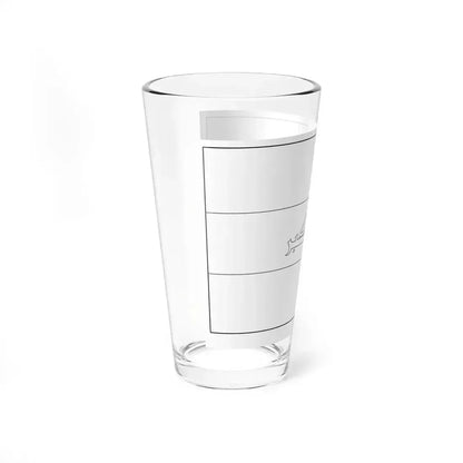 Flag of Iraq colouring page (Iraq) Pint Glass 16oz - Go Mug Yourself