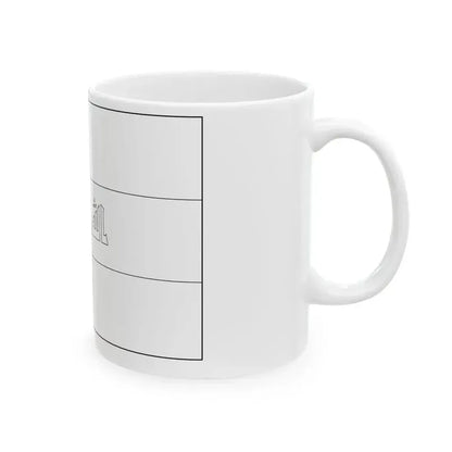 Flag of Iraq colouring page (Iraq) White Coffee Mug - Go Mug Yourself