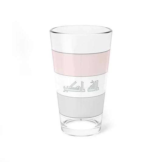 Flag of Iraq construction sheet (Iraq) Pint Glass 16oz 16oz - Go Mug Yourself