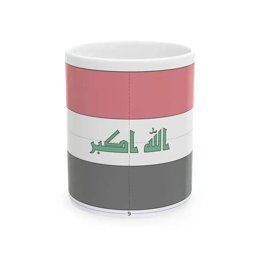 Flag of Iraq construction sheet (Iraq) White Coffee Mug 11oz - Go Mug Yourself