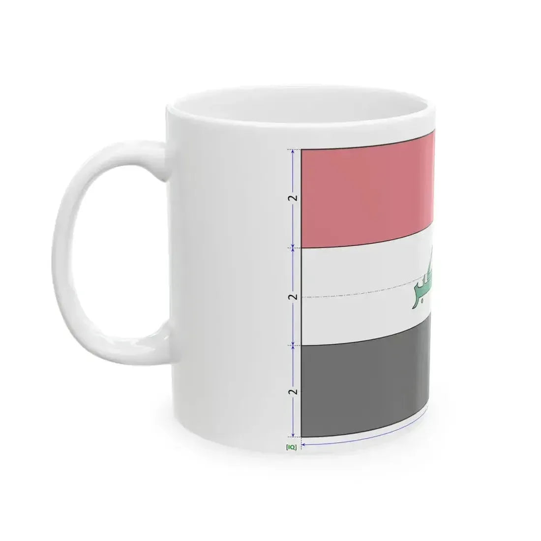 Flag of Iraq construction sheet (Iraq) White Coffee Mug - Go Mug Yourself