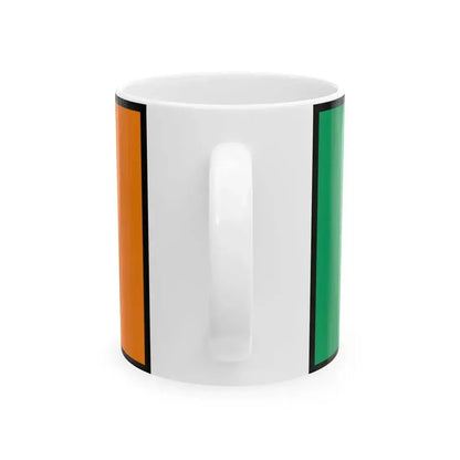 Flag of Ireland bordered (Ireland) White Coffee Mug - Go Mug Yourself