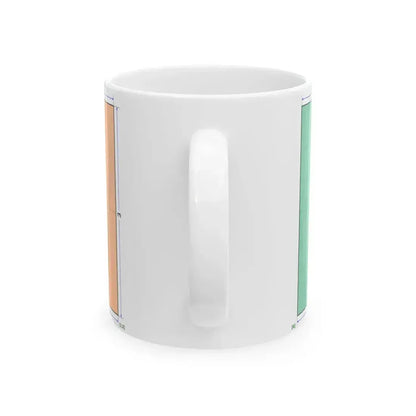 Flag of Ireland construction sheet (Ireland) White Coffee Mug - Go Mug Yourself