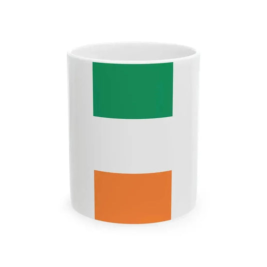 Flag of Ireland vertical (Ireland) White Coffee Mug 11oz - Go Mug Yourself