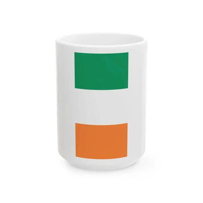 Flag of Ireland vertical (Ireland) White Coffee Mug 15oz - Go Mug Yourself