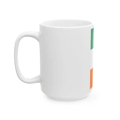 Flag of Ireland vertical (Ireland) White Coffee Mug - Go Mug Yourself