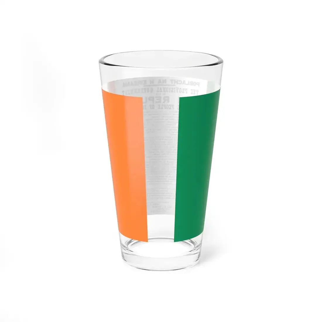 Flag of Ireland with Easter Proclamation (Ireland) Pint Glass 16oz - Go Mug Yourself