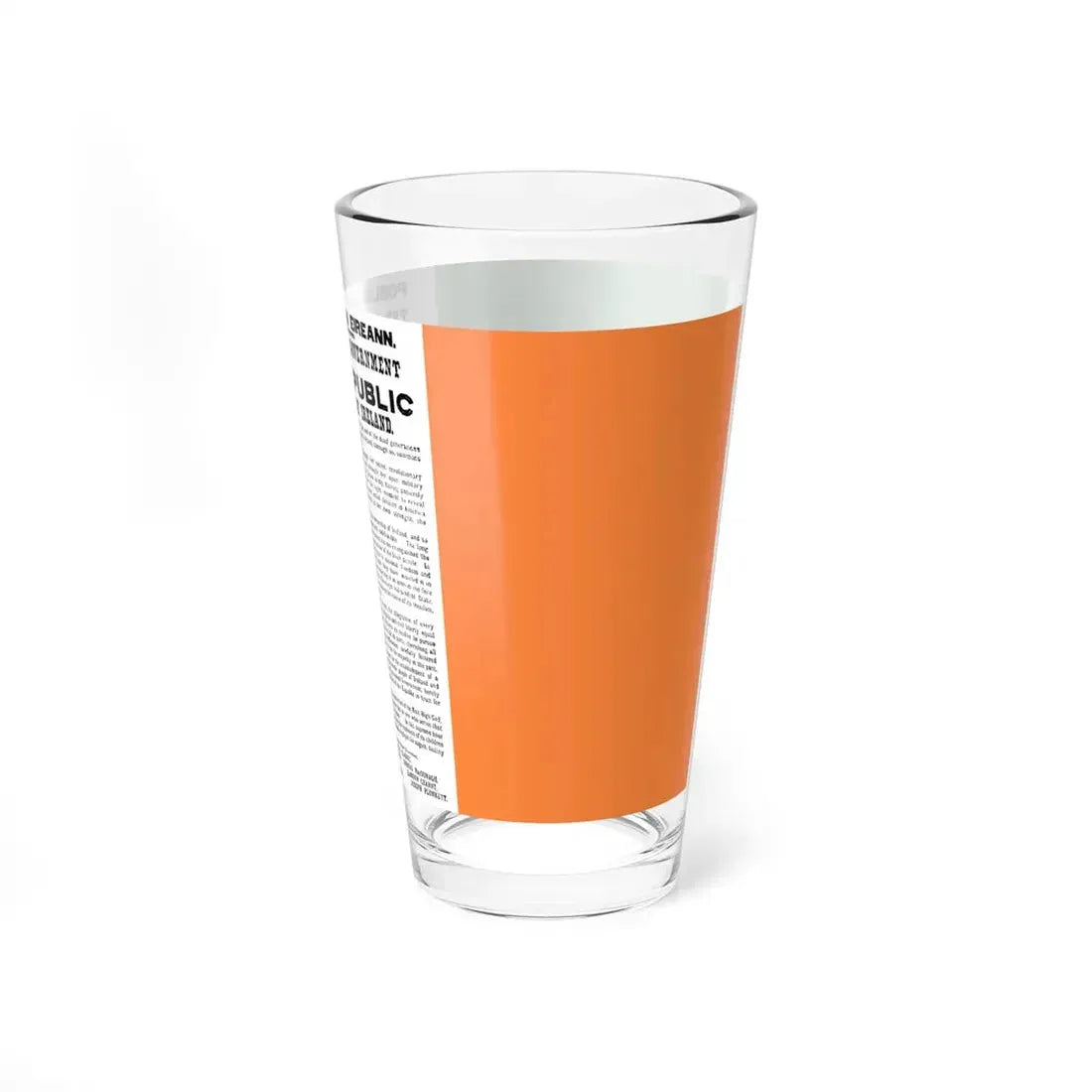 Flag of Ireland with Easter Proclamation (Ireland) Pint Glass 16oz - Go Mug Yourself