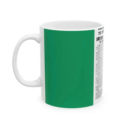 Flag of Ireland with Easter Proclamation (Ireland) White Coffee Mug - Go Mug Yourself