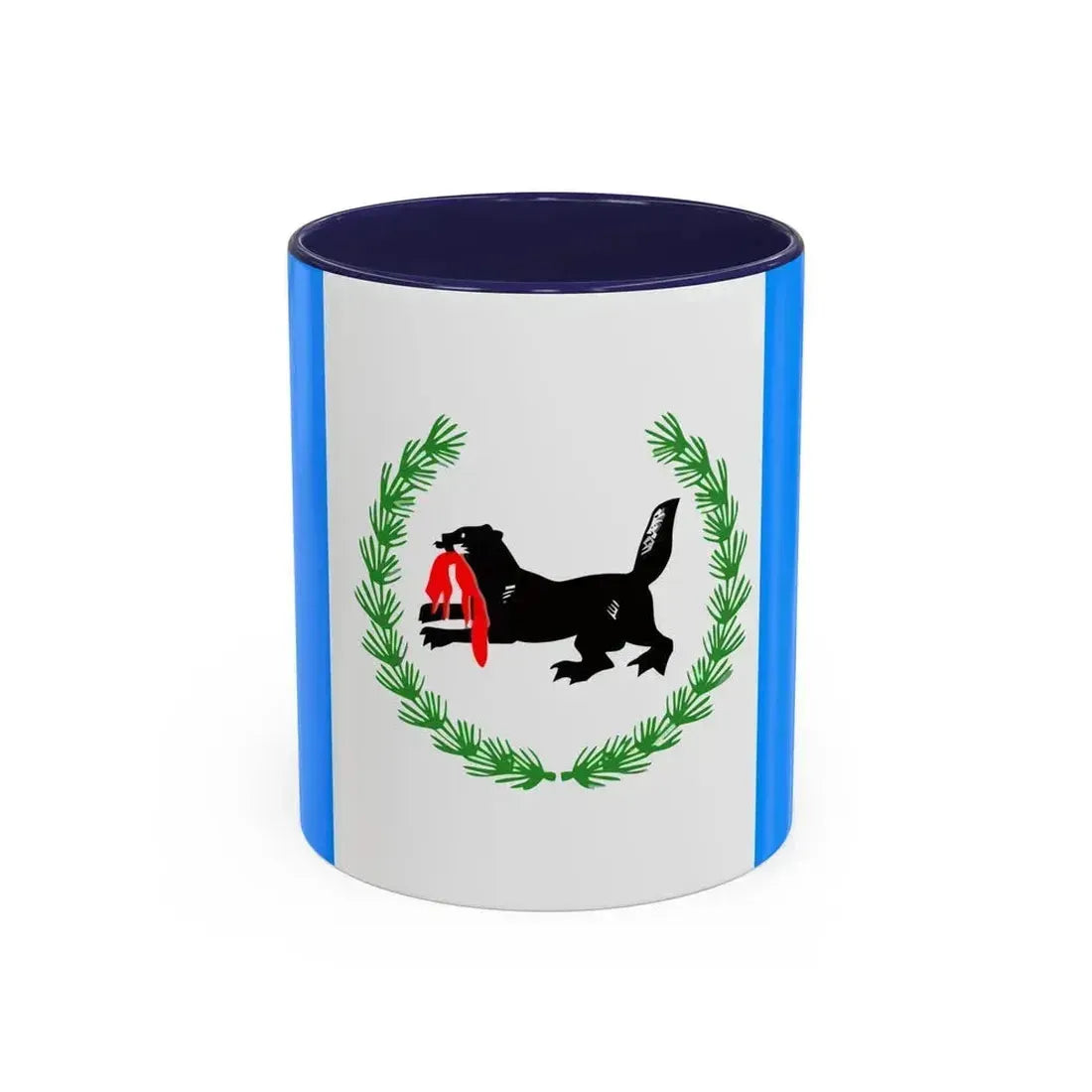 Flag of Irkutsk Oblast Russia - Accent Coffee Mug 11oz Navy - Go Mug Yourself
