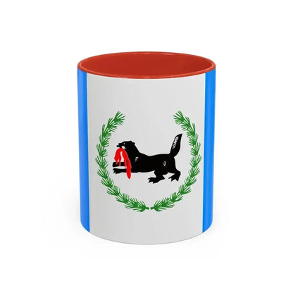 Flag of Irkutsk Oblast Russia - Accent Coffee Mug 11oz Red - Go Mug Yourself