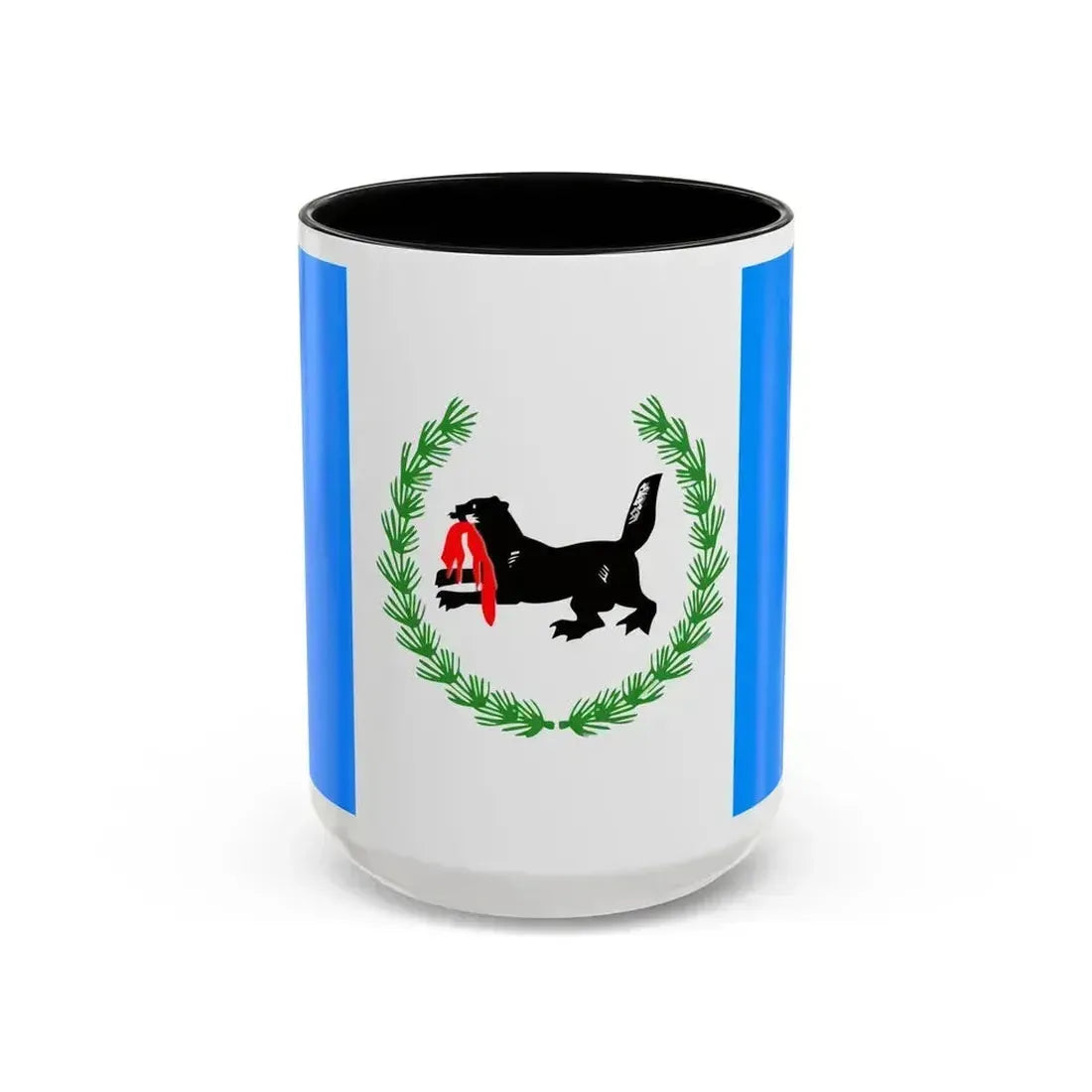 Flag of Irkutsk Oblast Russia - Accent Coffee Mug 15oz Black - Go Mug Yourself