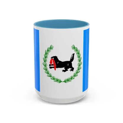 Flag of Irkutsk Oblast Russia - Accent Coffee Mug 15oz Light Blue - Go Mug Yourself