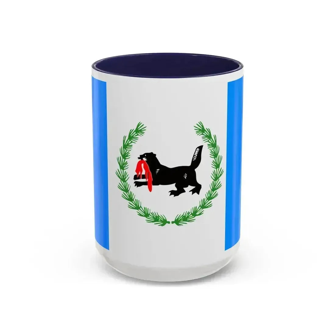 Flag of Irkutsk Oblast Russia - Accent Coffee Mug 15oz Navy - Go Mug Yourself