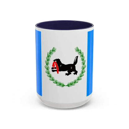 Flag of Irkutsk Oblast Russia - Accent Coffee Mug 15oz Navy - Go Mug Yourself