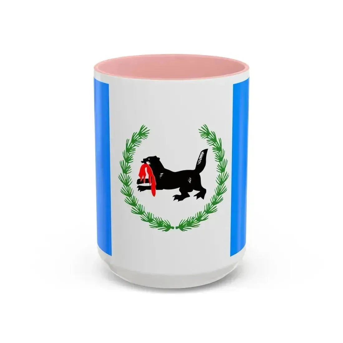 Flag of Irkutsk Oblast Russia - Accent Coffee Mug 15oz Pink - Go Mug Yourself