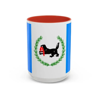 Flag of Irkutsk Oblast Russia - Accent Coffee Mug 15oz Red - Go Mug Yourself